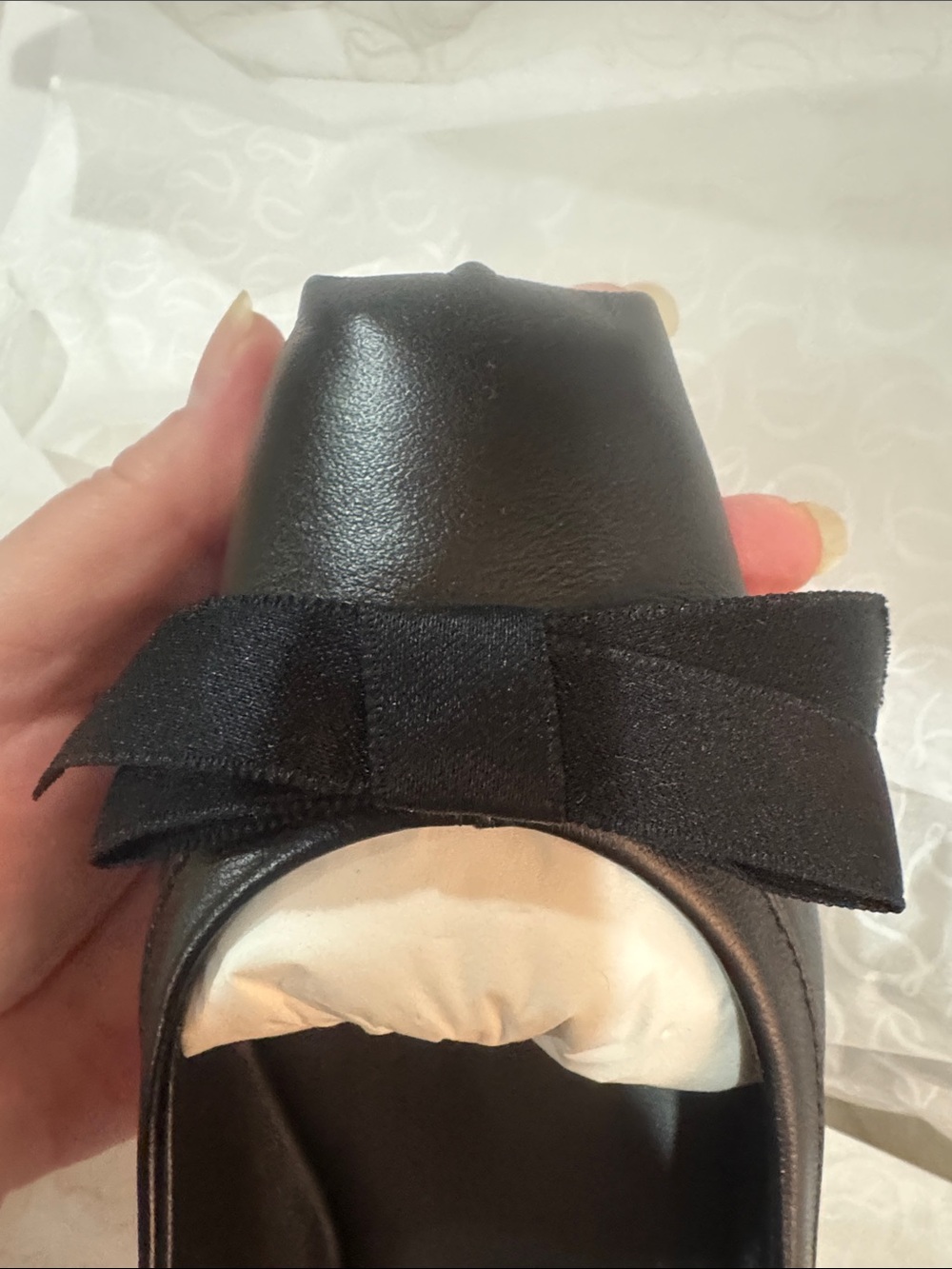 Christian Louboutin/Black Leather Bow Ballet 30mm pumps/“Mamaflirt”/US 7/NIB!!!! - Picture 10 of 16